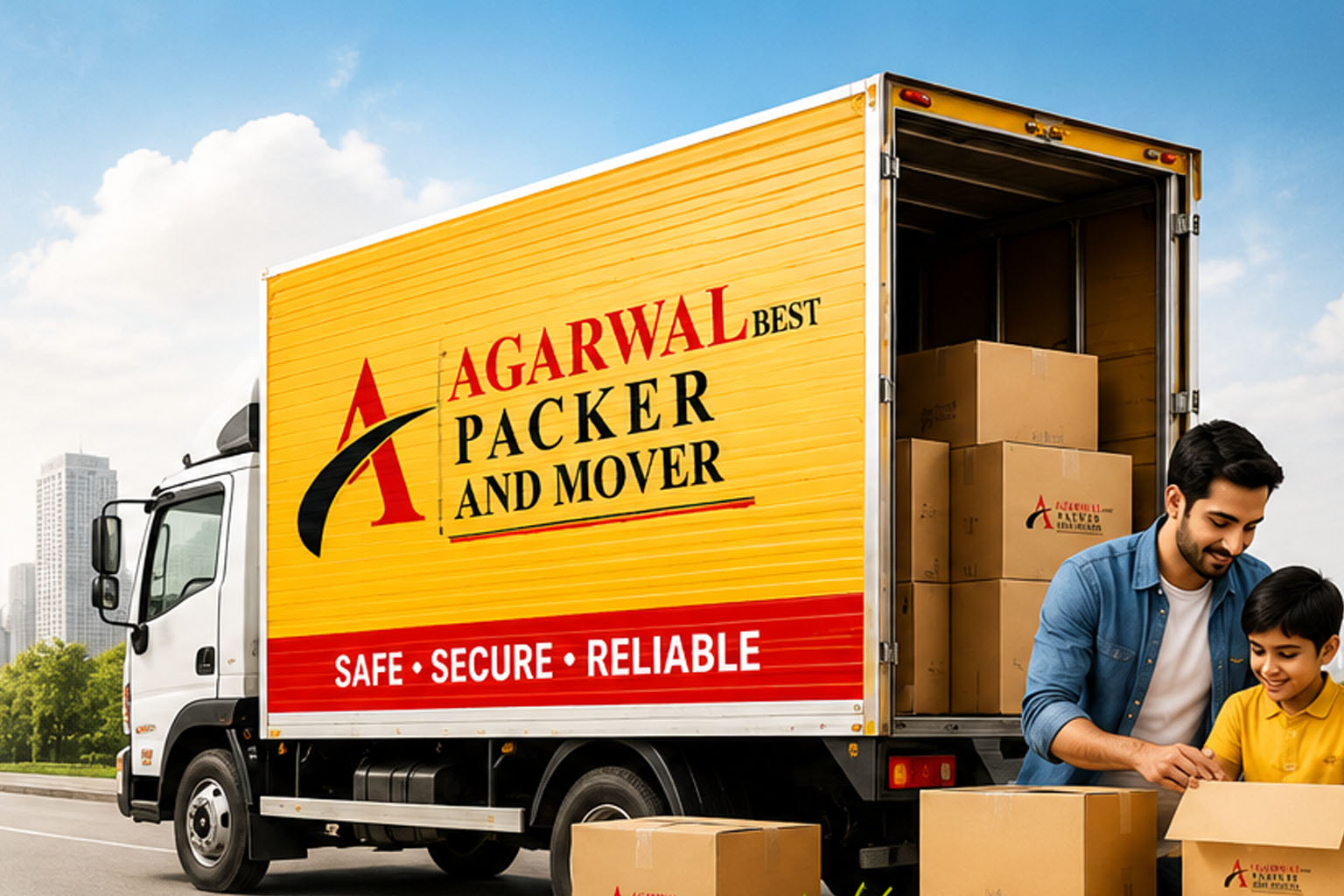 Agarwal Packers and Movers team packing household goods in Guwahati